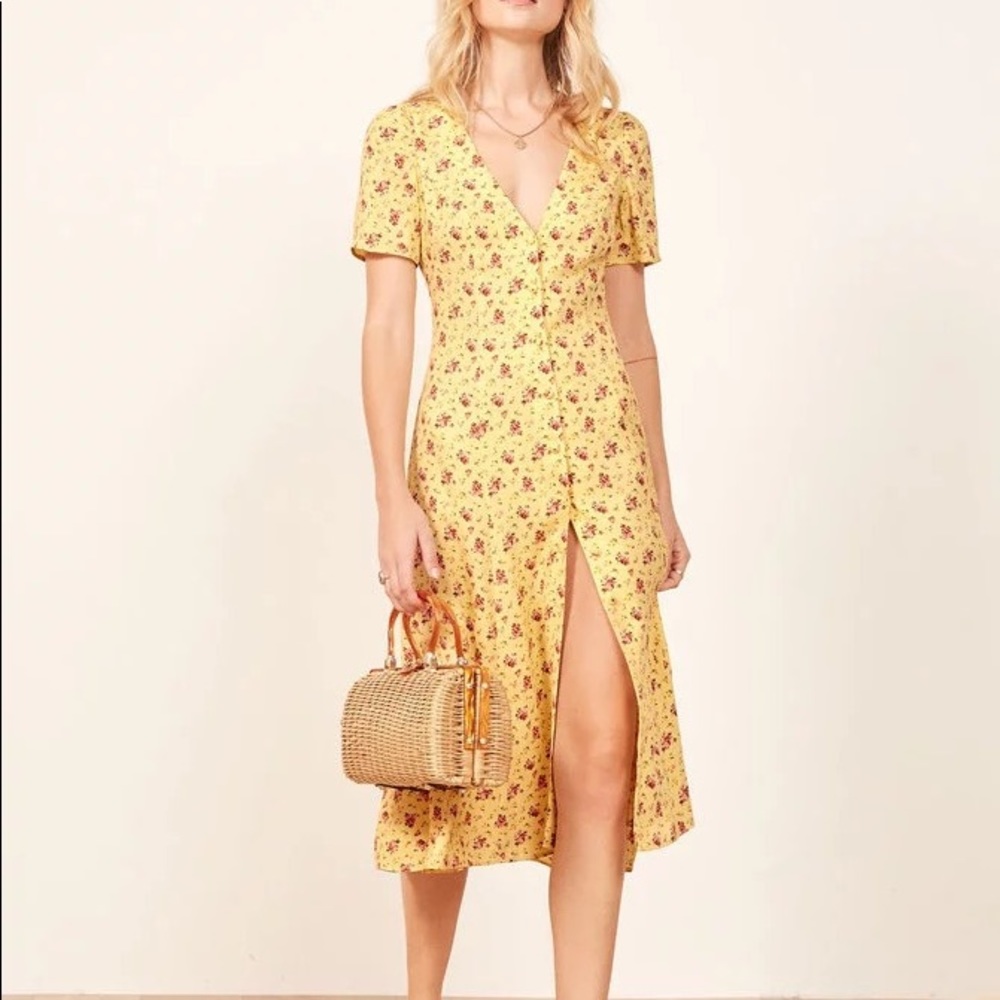 Reformation The Locklin Dress button-up front size 4